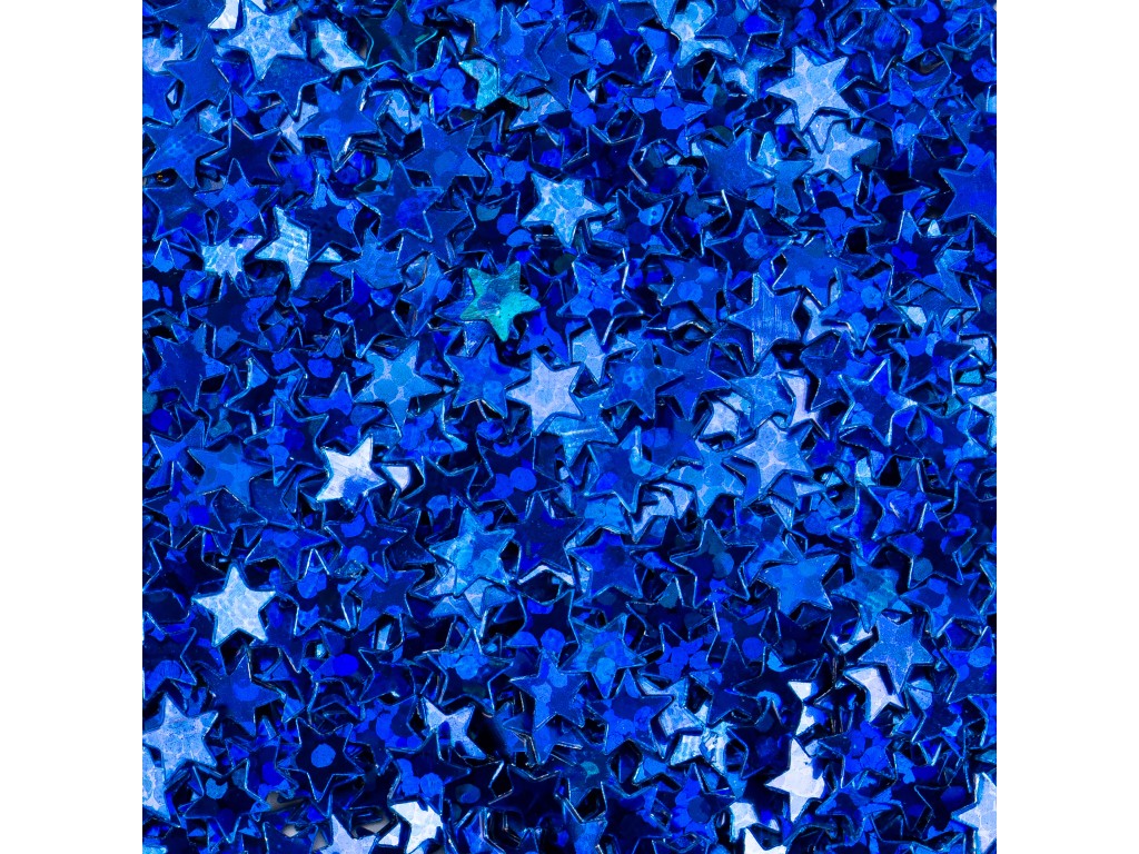 Decola Блестки декоративные звезды,  размер 4 мм, 20 г, синий радужный