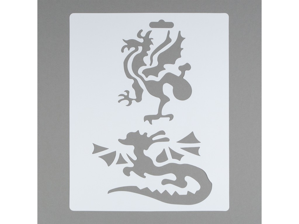 Сонет Трафарет, модель 25 (драконы), 25.5x20,5 см, плаcтиковый